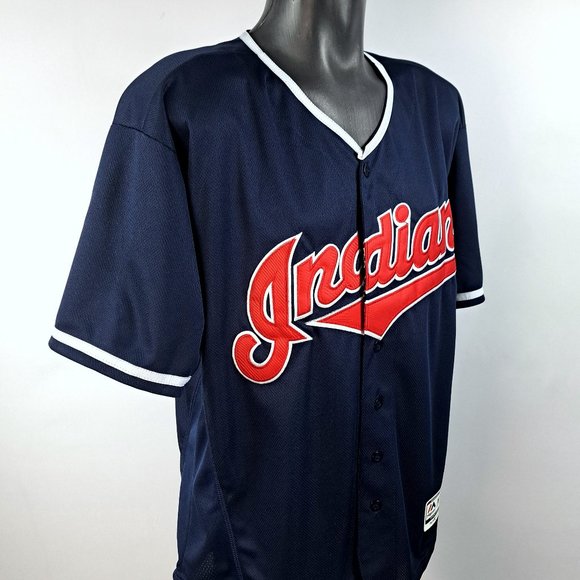 CLEVELAND INDIANS #99 Rick VAUGHN Jersey Sewn Numbers & Logos BLUE - Picture 4 of 5